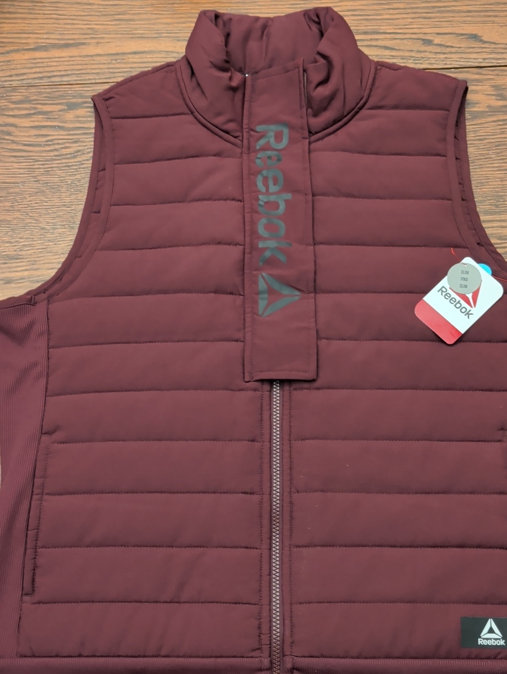 Reebok Quilted Puffer Vest - Wine/Burgundy